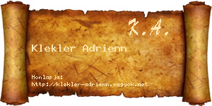 Klekler Adrienn névjegykártya